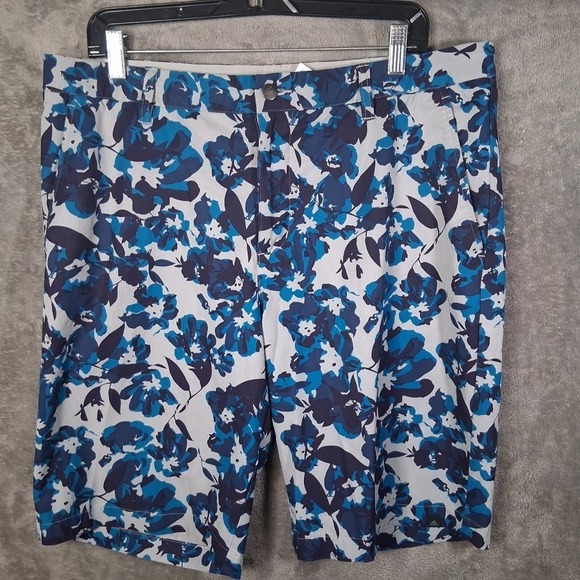 adidas Other - Adidas Golf Shorts Men Size 36 Gray Blue Camo Lightweight  Inseam 10